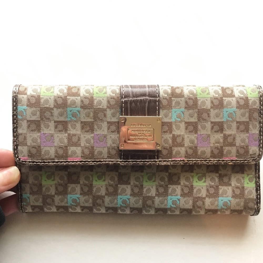 Liz Claiborne multi-colored Trifold Wallet